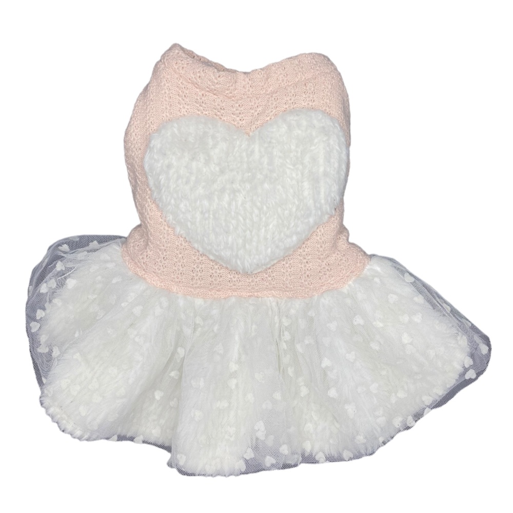 Adorable fluffy dog dress with an attached tutu!!!